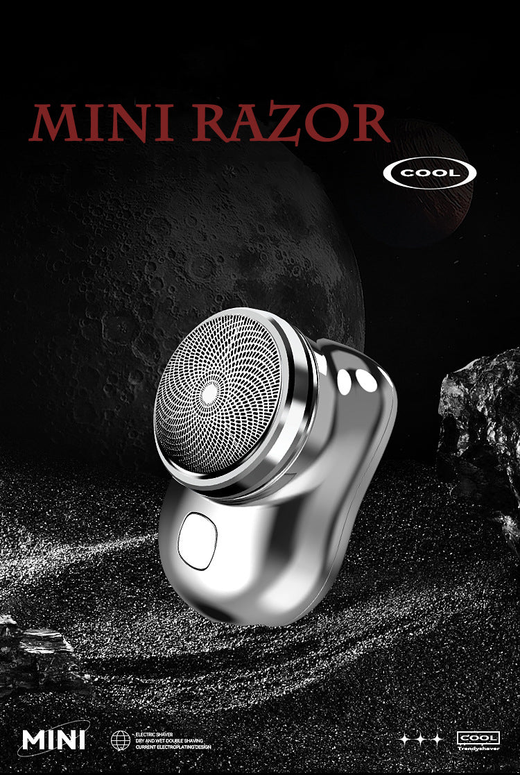 Mini Shaver 3 Blades Portable Electric Shaver Type-c Fast Charging Pocket Razor Beard Trimmer Shaving Machine